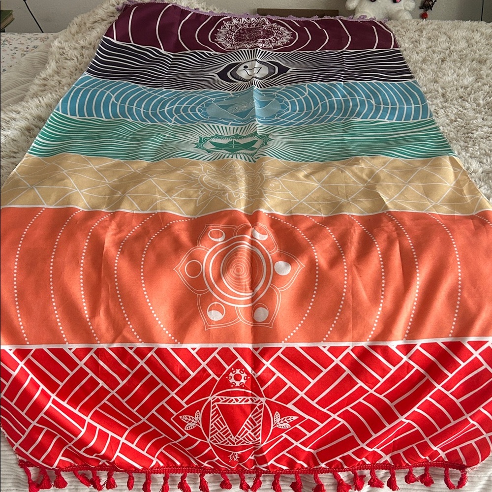Chakra tapestry 58 inches long and 27 inches wide